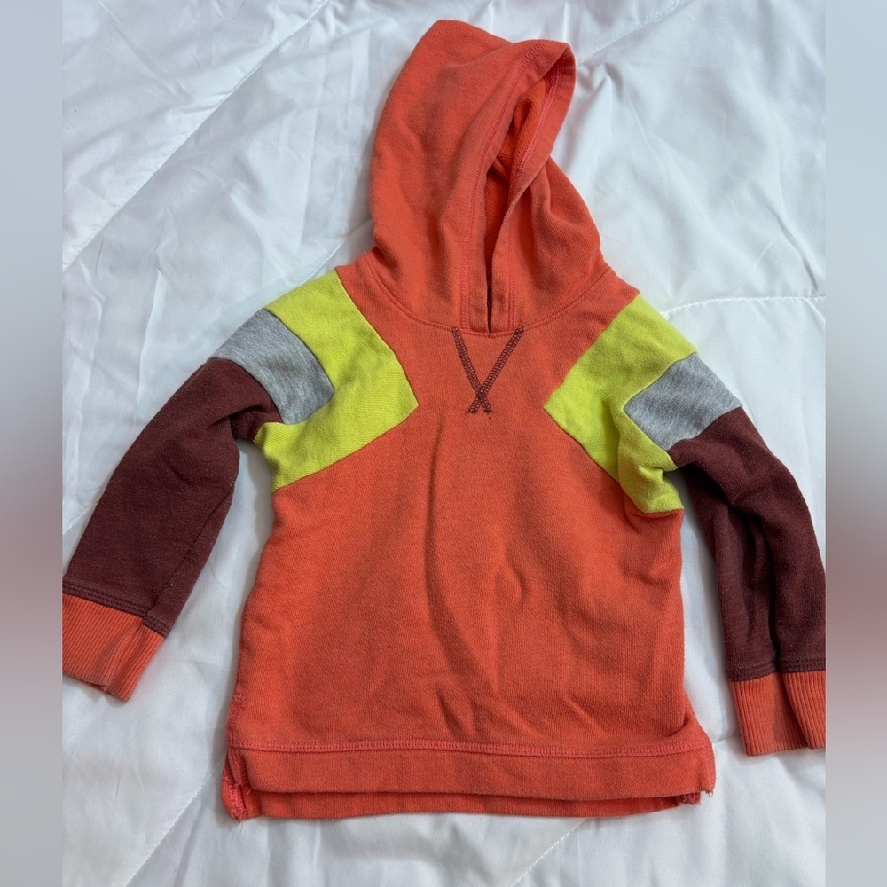 Cat & Jack Orange and Yellow Kids Hoodie- 18 months- warm and cozy